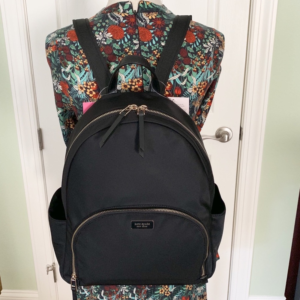 Kate spade Large Backpack dawn black pouch set - Picture 5 of 8